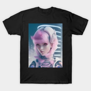 cyber  girl developer anime T-Shirt